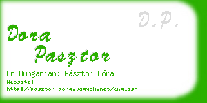 dora pasztor business card
